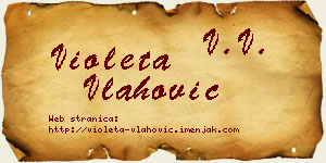 Violeta Vlahović vizit kartica